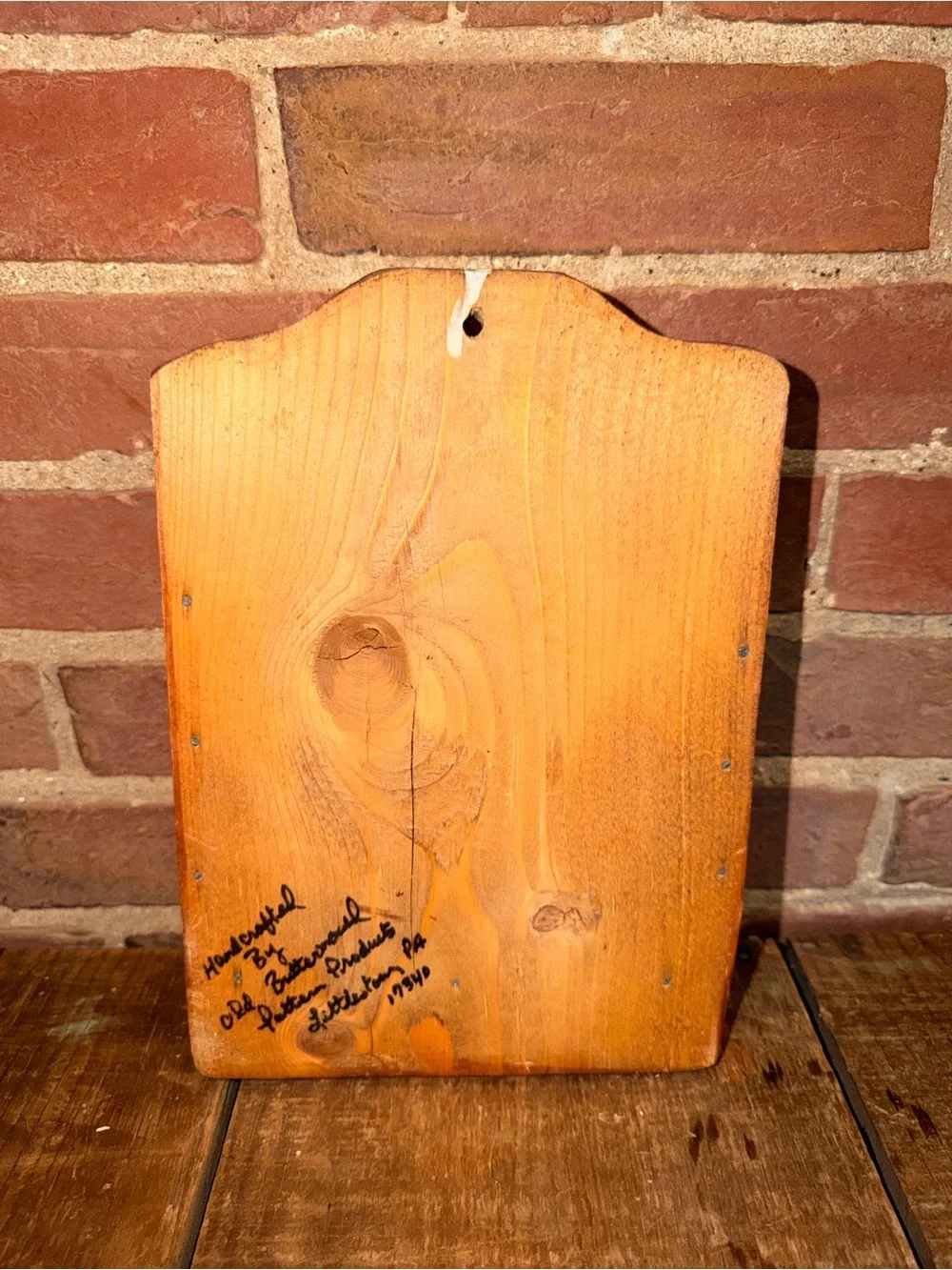 Rustic Wooden Wall Pocket Mail with Floral Medallion - Orange Wood Farmhouse